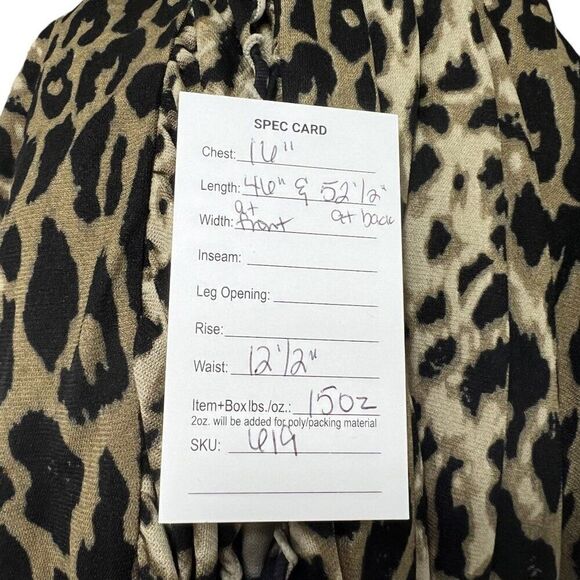 Aritzia Little Moon Celestia Leopard Print Long Sleeve Wrap Dress Size Medium - Picture 10 of 10